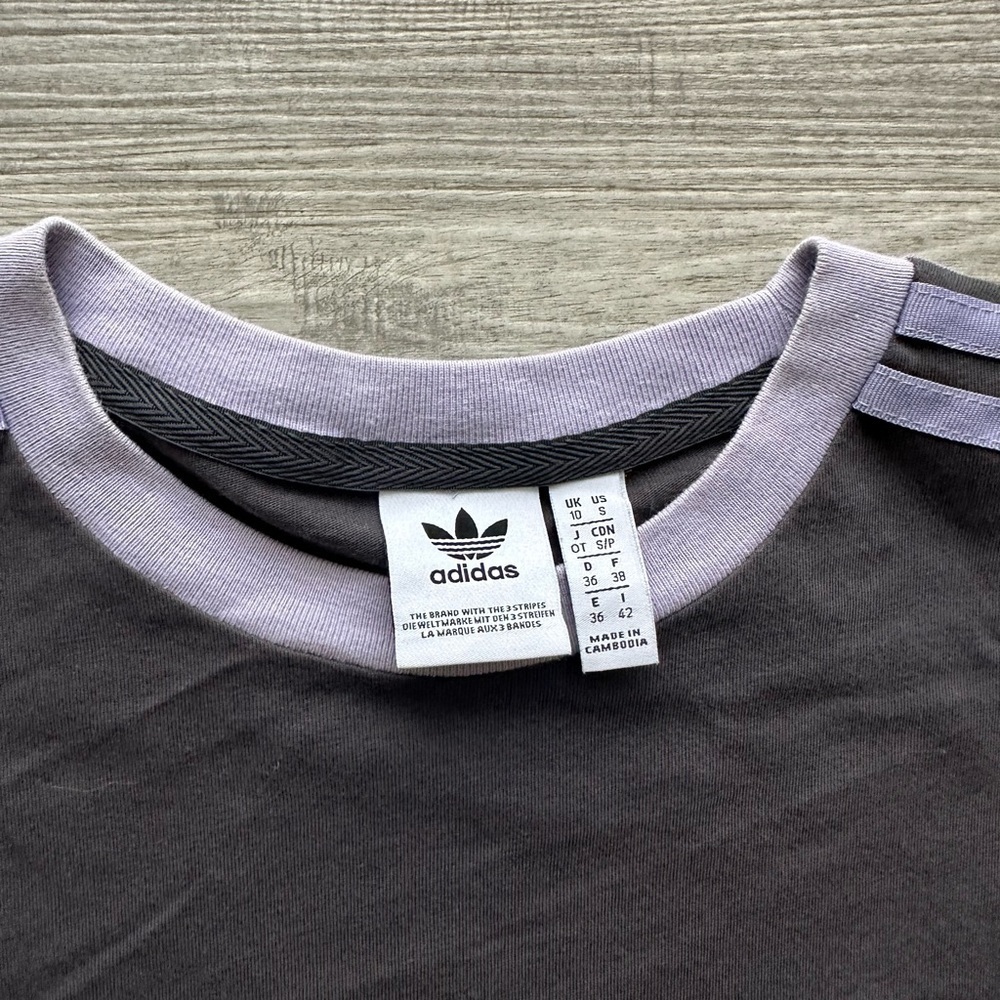 Adidas embroidered floral mini dress Sz S distressed look - Picture 3 of 4